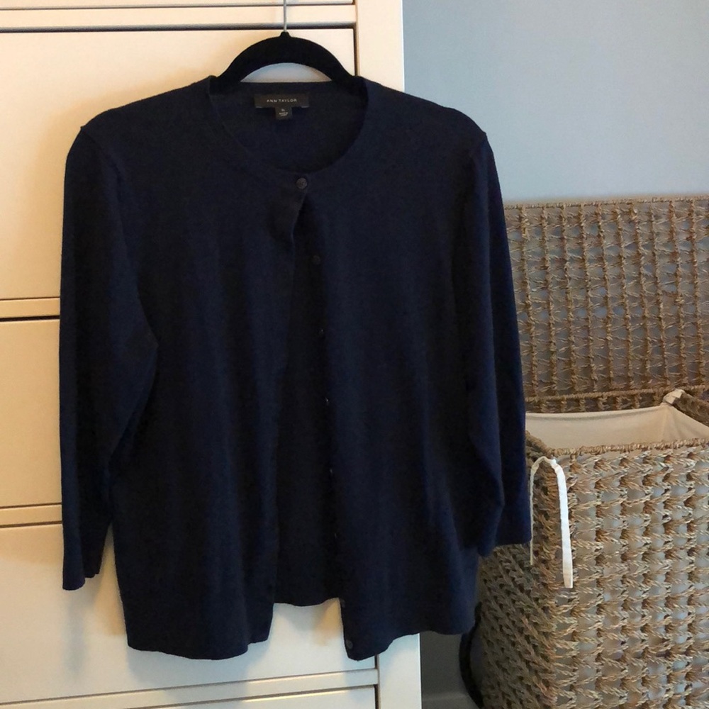 Ann Taylor navy cardigan
